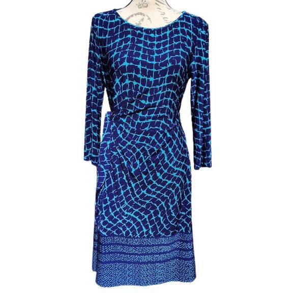 A Pea In The Pod - Donna Morgan maternity dress‎ blue turquoise tie side Small - Picture 1 of 7